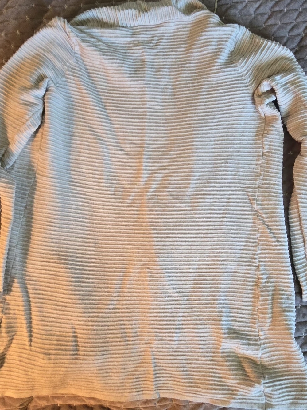 Cyrus Light Cream Ribbed Open-Front Cardigan - Picture 3 of 3